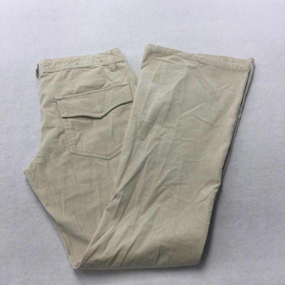 Ellemenno Pants Juniors 11 Beige Corduroy Flare Leg Stretch Casual Fall Khakis